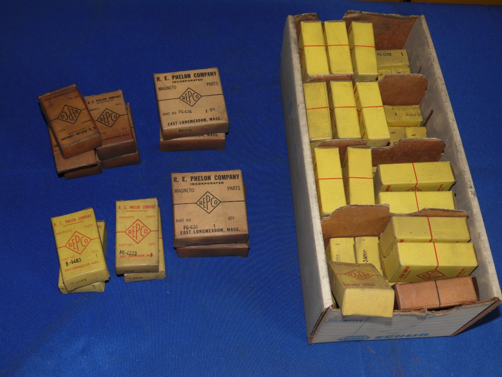 NOS Vintage Lot of 57 REPCO R.E. Phelon Co Points Condenser and more