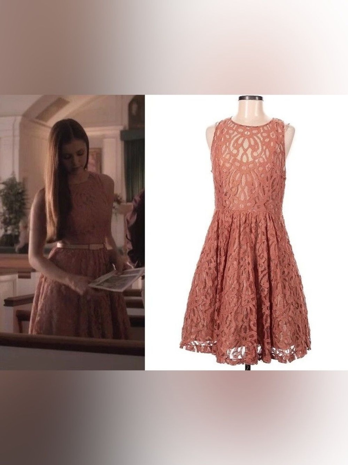 ASO Plenty Tracy Reese Elena Gilbert THE VAMPIRE DIARIES Mariposa Lace Dress 8