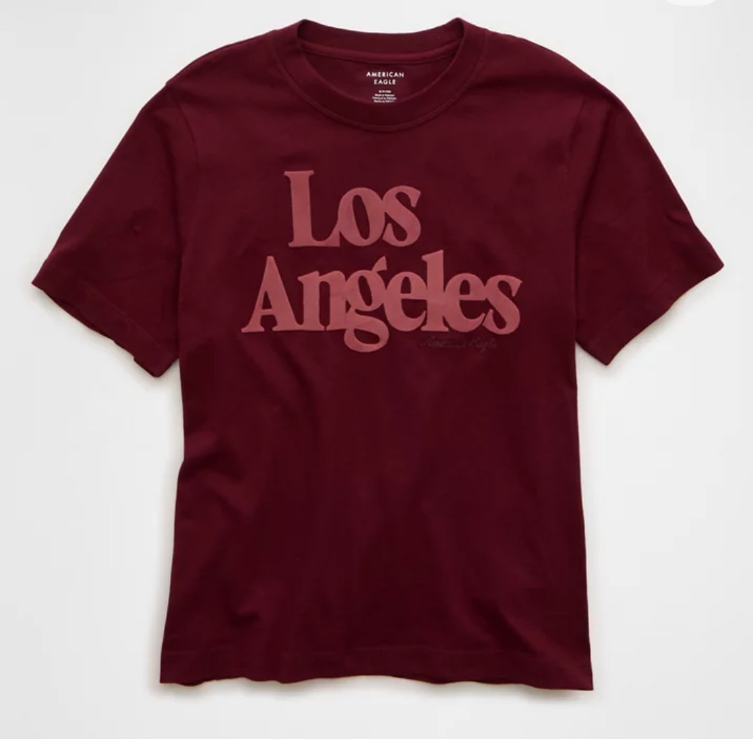 *NEW* American Eagle AE Los Angeles Velvet Graphic T-shirt Women\'s Small