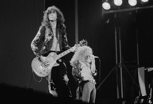 Jimmy Page Robert Plant Performing With British Heavy Rock Group L- Old Photo 3