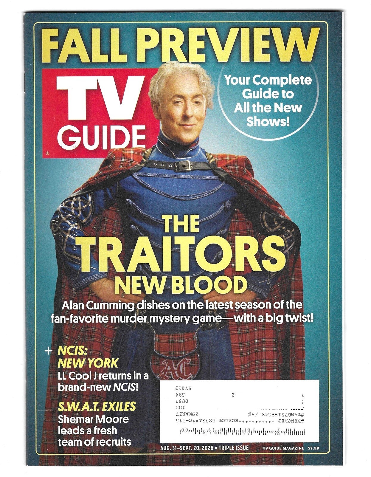 TV Guide August 31-September 20 2026 Fall Preview The Traitors New Blood TV Guide August 31-September 20 2026 Fall Preview The Traitors New Blood