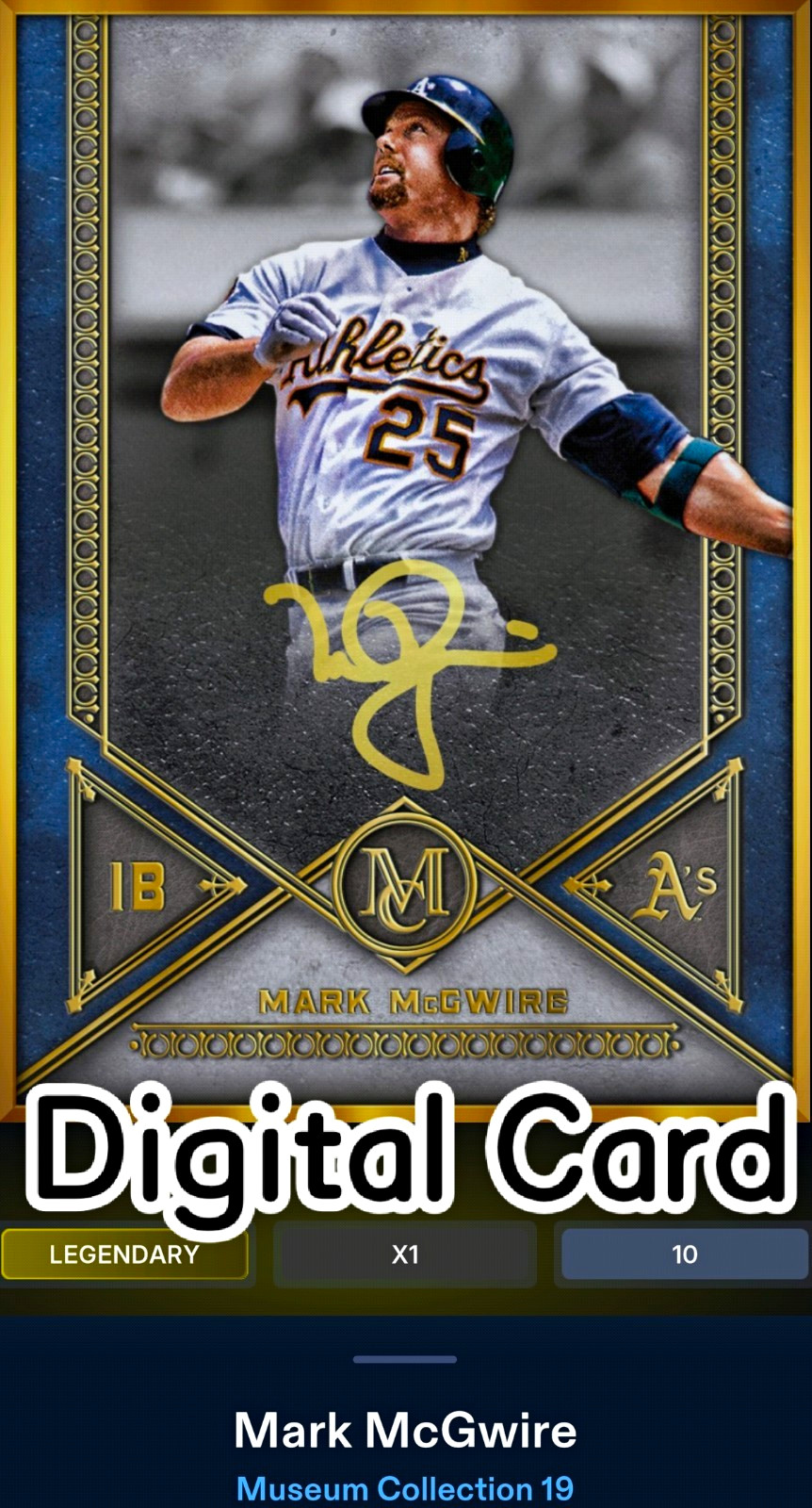 Topps Bunt Digital Mark McGwire Museum Collection 19 10cc *Read Description* Topps Bunt Digital Mark McGwire Museum Collection 19 10cc *Read Description*