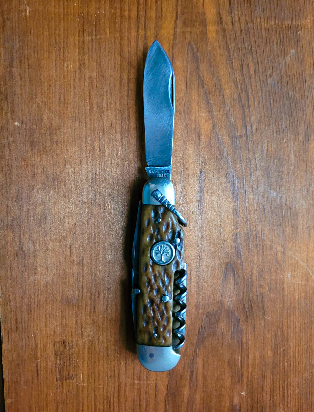Boker Tree Brand Bone Handle 2-Blade Stainless Slipjoint Multi-Tool Knife