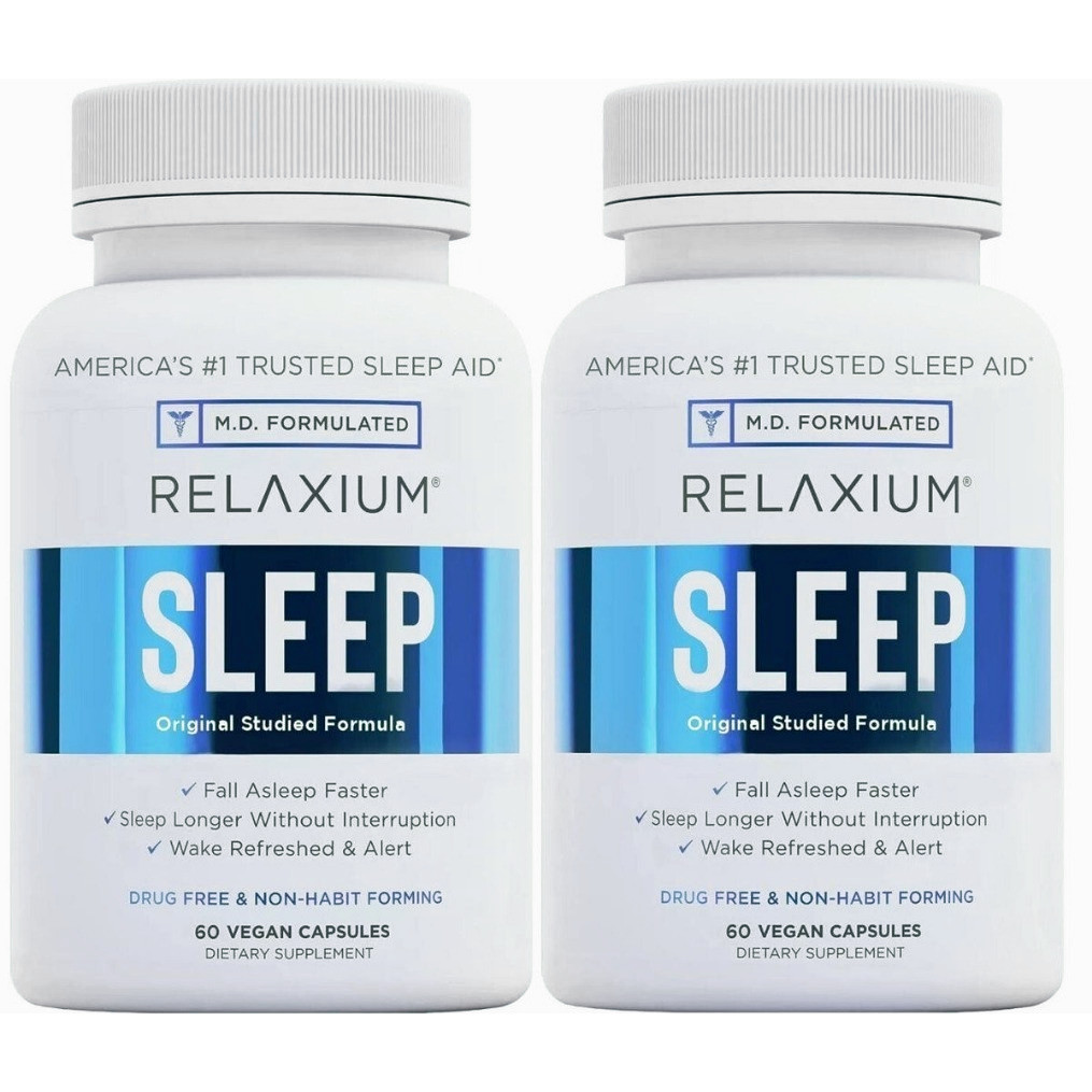 2 Pack Relaxium Sleep Natural Dietary Supplement for Better Sleep 120 - Capsules