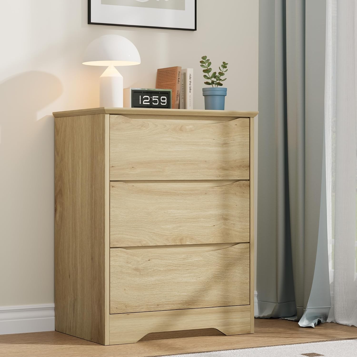 3/6/8/9 Drawer Dresser Tall Modern Deep Storage Wood Chest Wide Top Bedroom