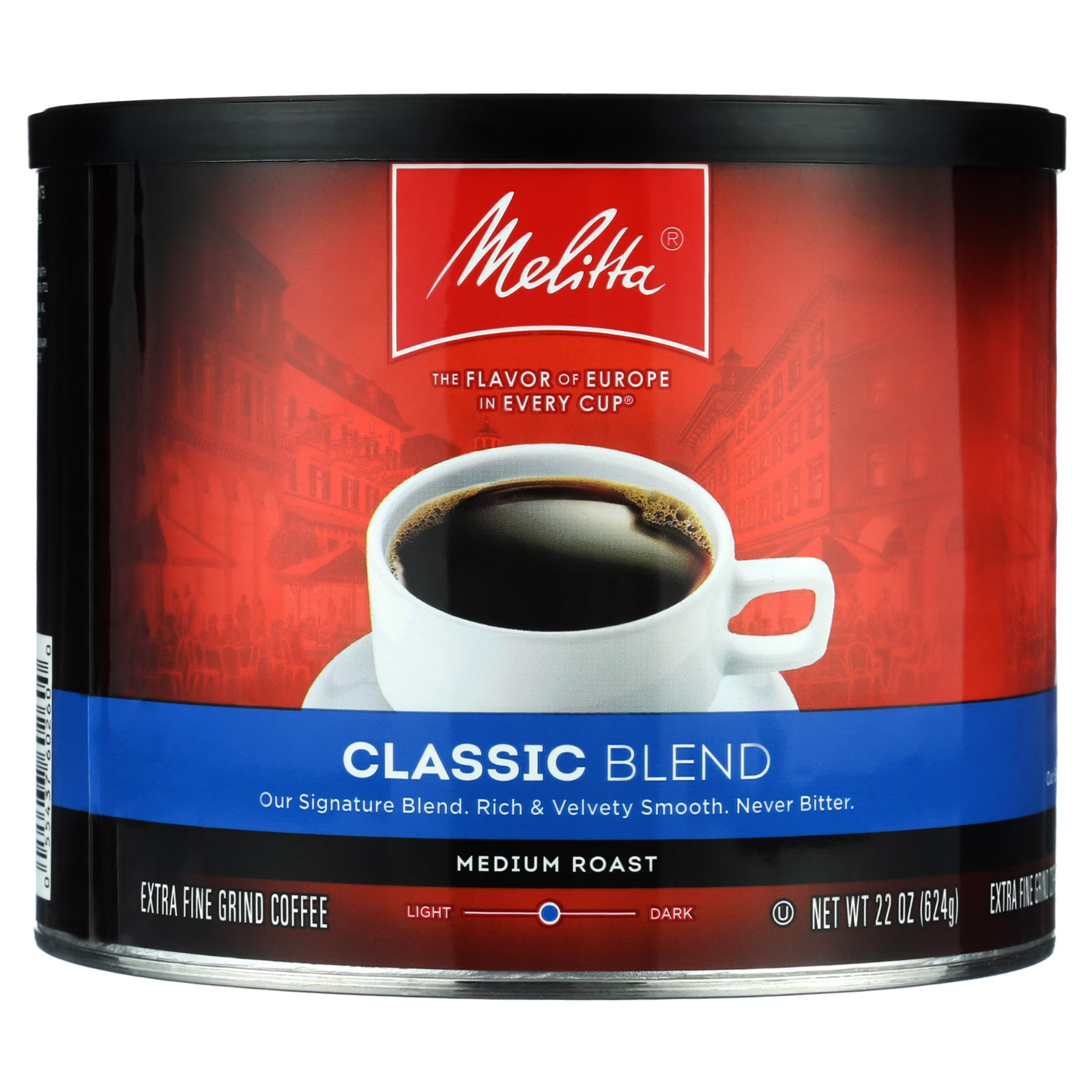 Melitta Classic Roast Caffeinated Canned Coffee, 22oz Can Melitta Classic Roast Caffeinated Canned Coffee, 22oz Can