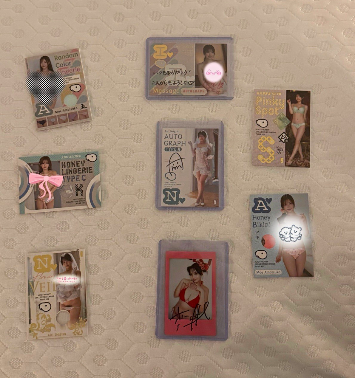 Juicy Honey Collection Cards Plus #25/#27 Auto Memorabilia Serial# 8-Card Lot
