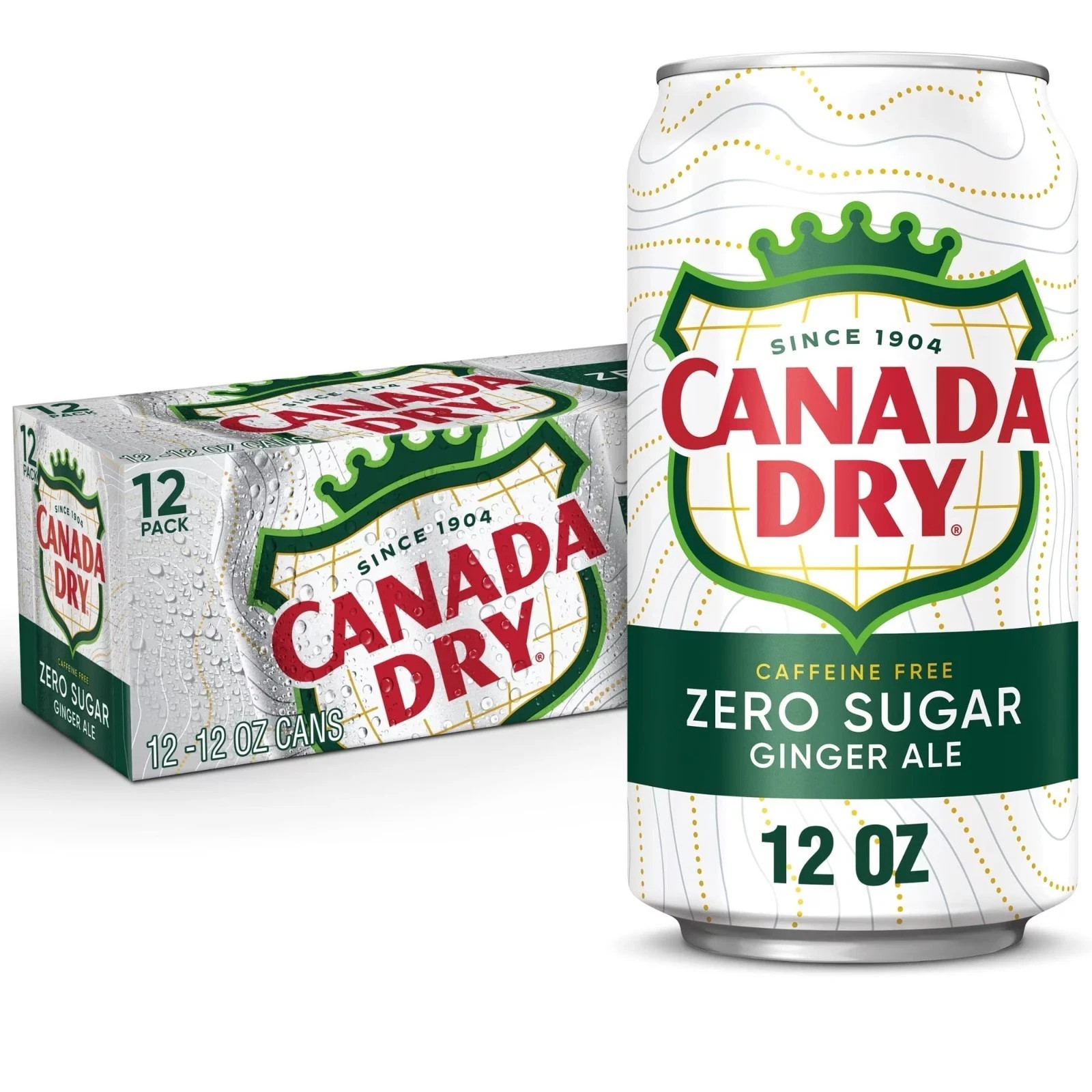 Canada Dry Zero Sugar Ginger Ale Soda, 12 fl oz cans, 12 pack-free shipping