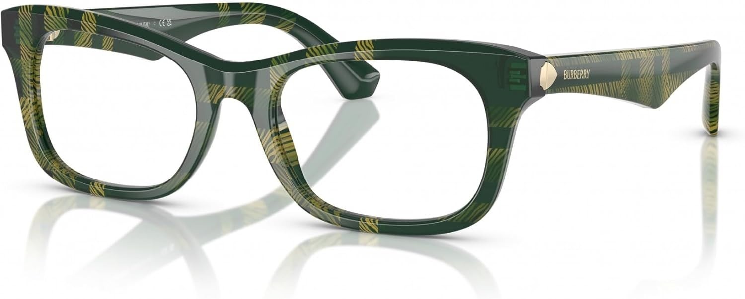 Burberry BE2422F 4125 Eyeglasses 50mm Check Green / Clear Demo Lens
