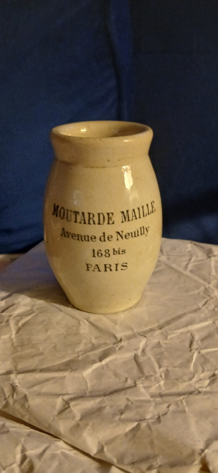 Antique French Maille Mustard Pot Stoneware Crock Maison Maille Antique French Maille Mustard Pot Stoneware Crock Maison Maille
