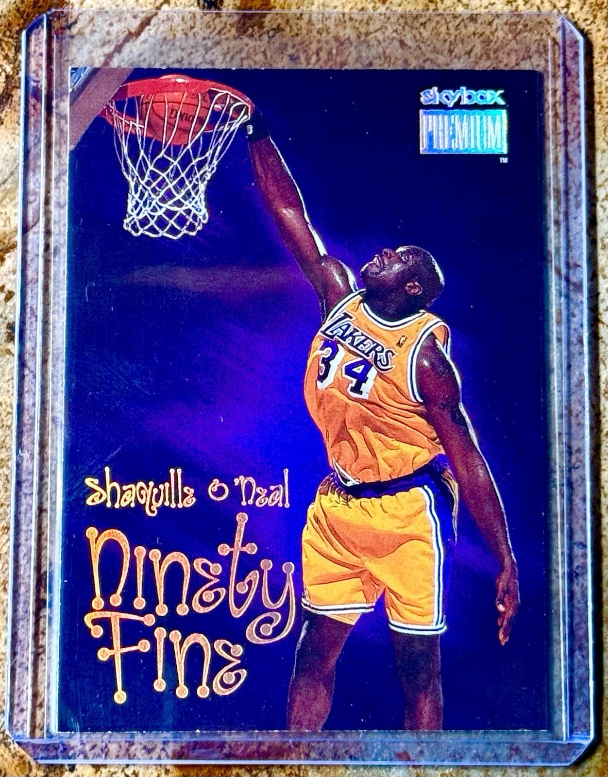 1998-99 SkyBox Premium - Shaquille O'Neal Ninety Fine #212 - LA Lakers - HOF