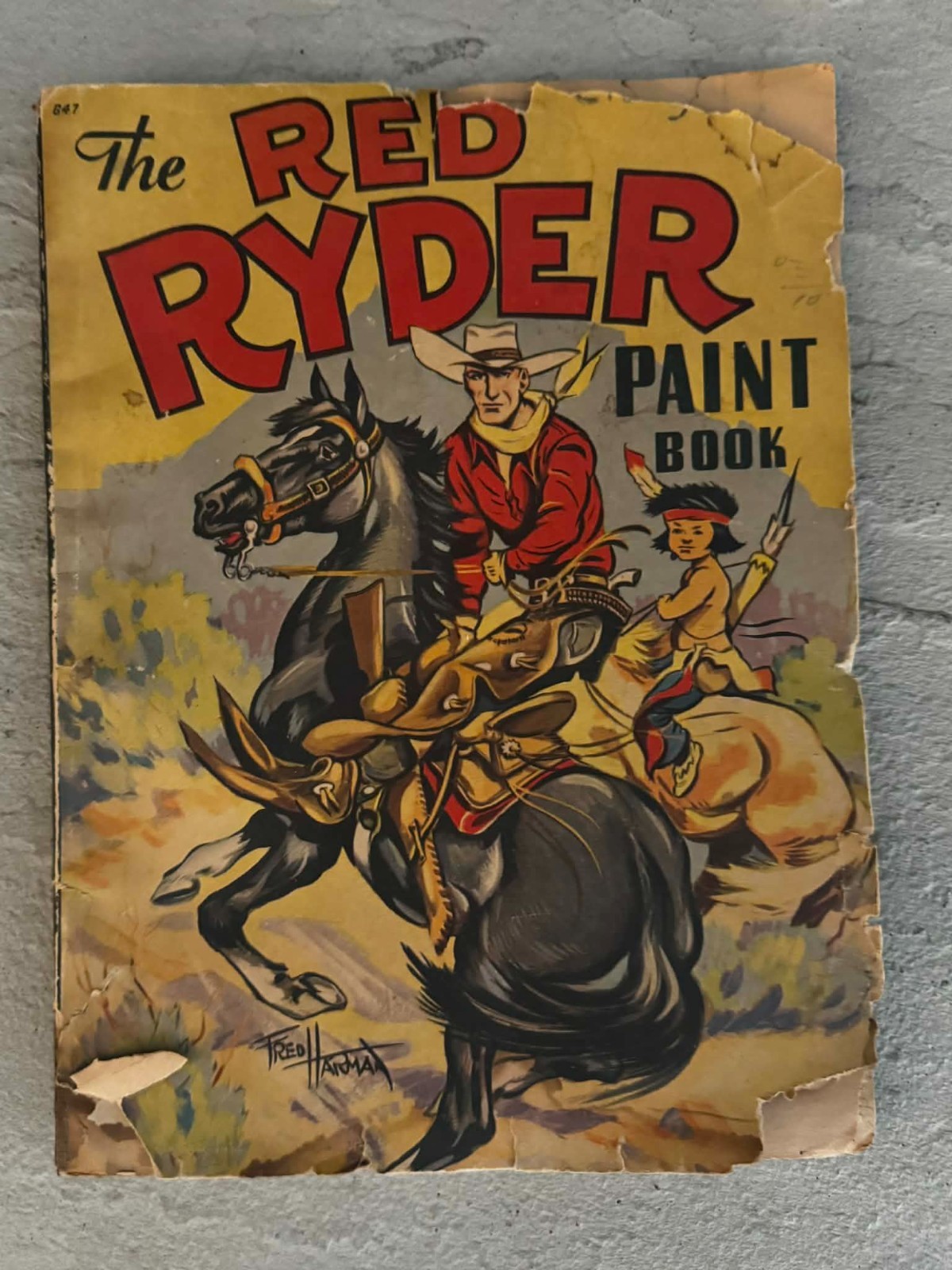 Vintage 1941 The Red Ryder Paint Book - Good Vintage Condition Incl. Comic Strip