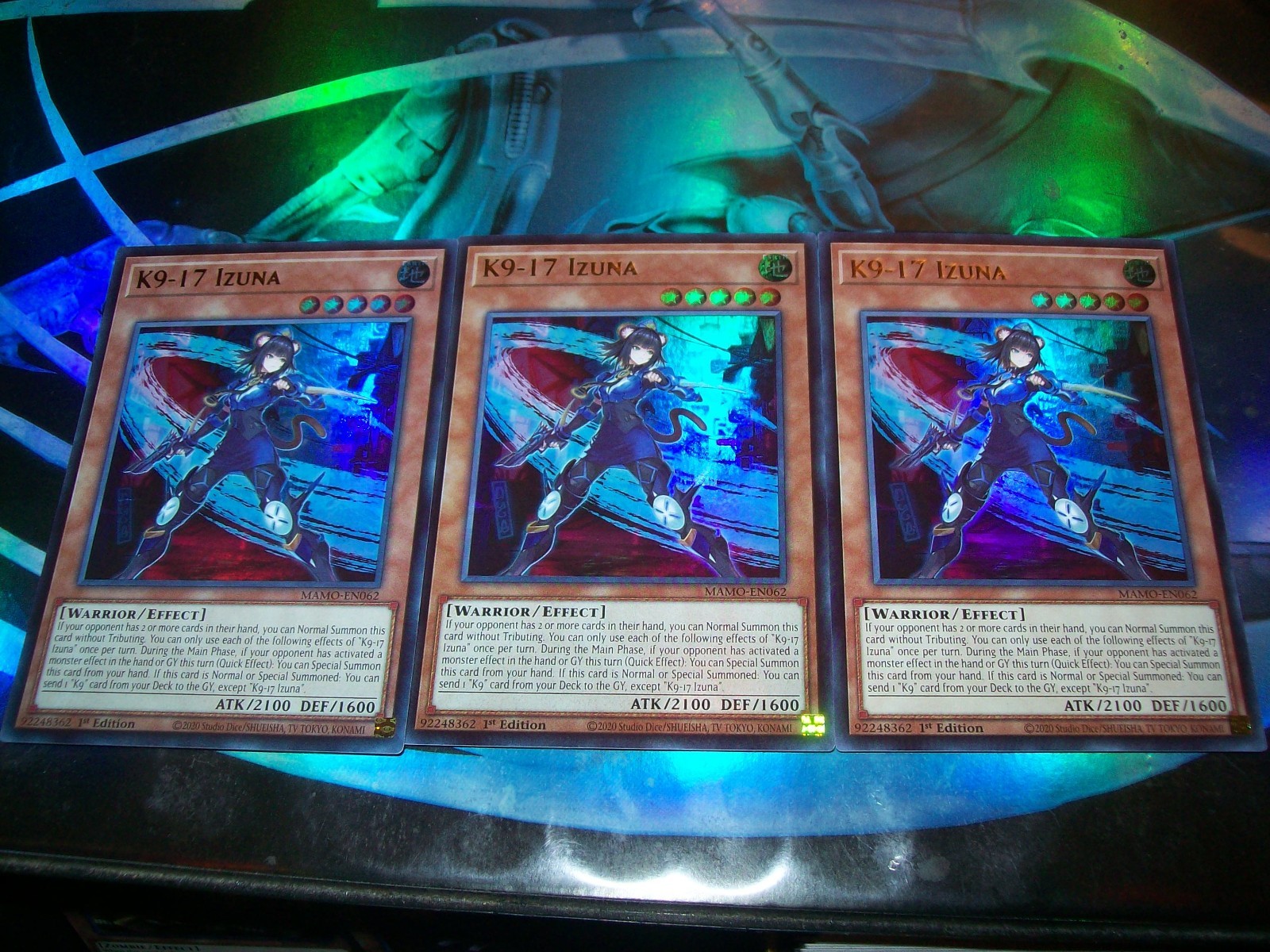 3x K9-17 Izuna 1st Edition Ultra Rare MAMO-EN062 Yu-Gi-Oh
