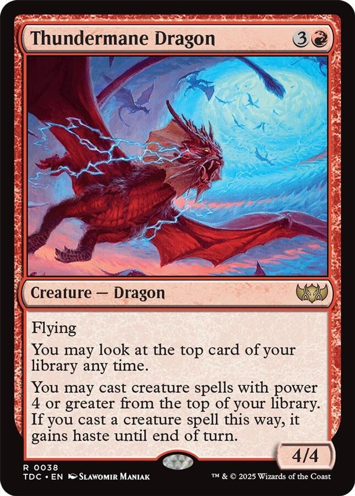 Thundermane Dragon (38) ( NM) Commander: Tarkir: Dragonstorm MTG TDC