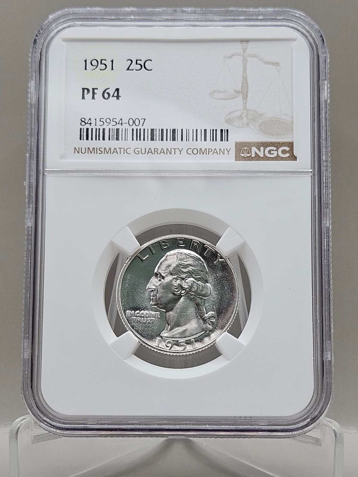 1951 Washington Quarter Proof NGC PF 64 1951 Washington Quarter Proof NGC PF 64
