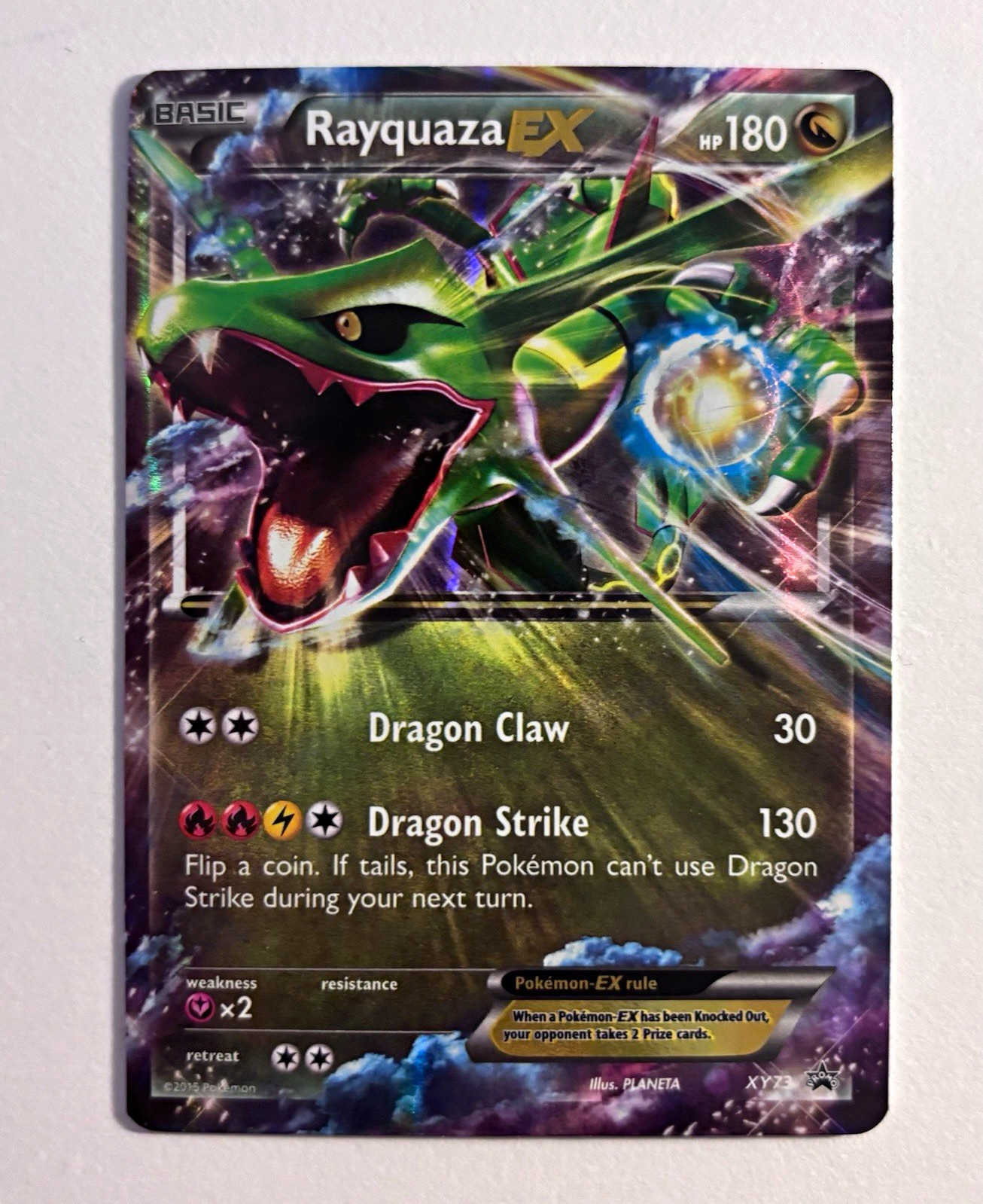 Pokemon TCG Rayquaza EX XY73 XY Holo Promo 180 HP English 2015 Pokemon TCG Rayquaza EX XY73 XY Holo Promo 180 HP English 2015