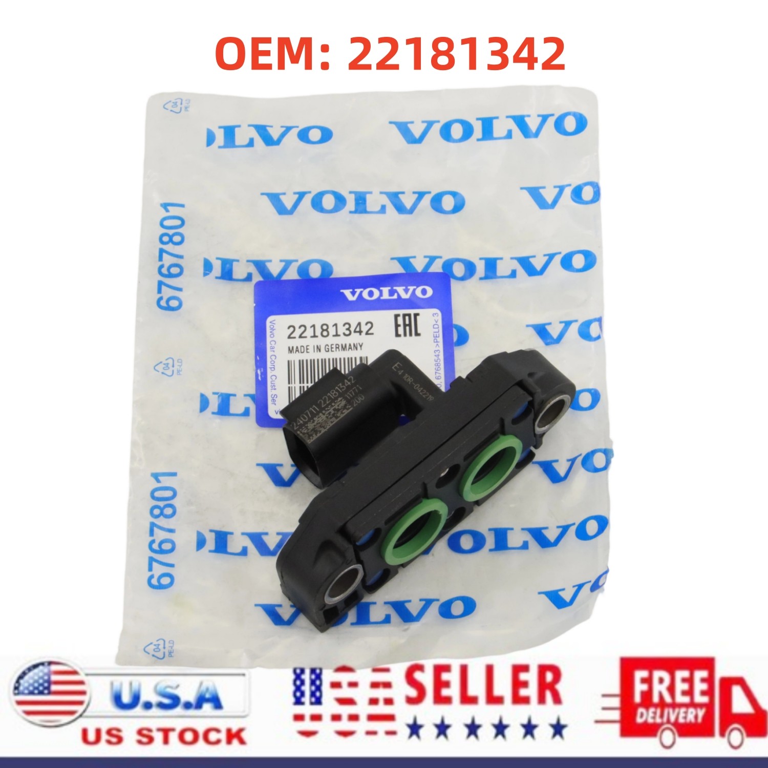 Genuine Volvo 22181342 EGR Pressure Sensor