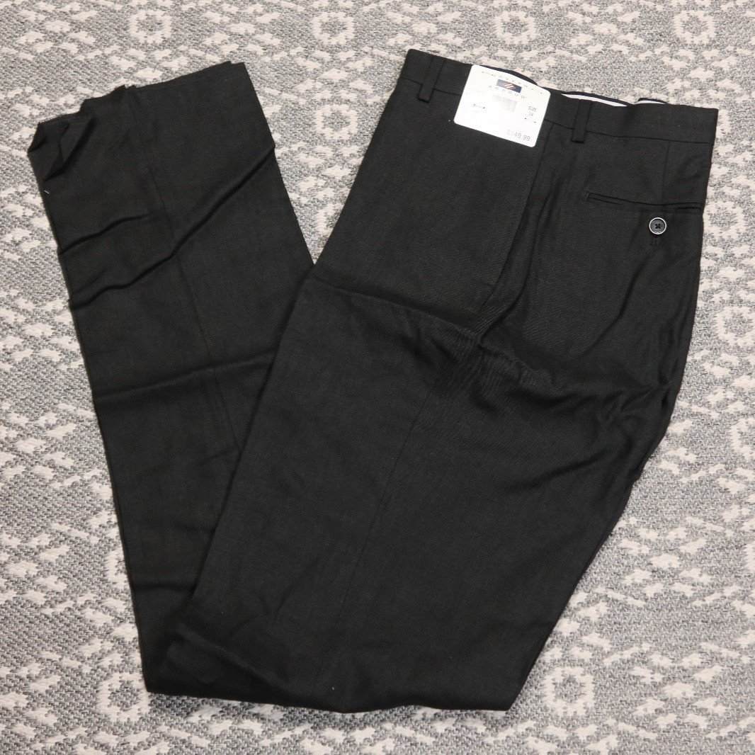 New Joseph Abboud Men\'s 100% Linen Dress Pants - Size 34 - Black - UNHEMMED New Joseph Abboud Men\'s 100% Linen Dress Pants - Size 34 - Black - UNHEMMED
