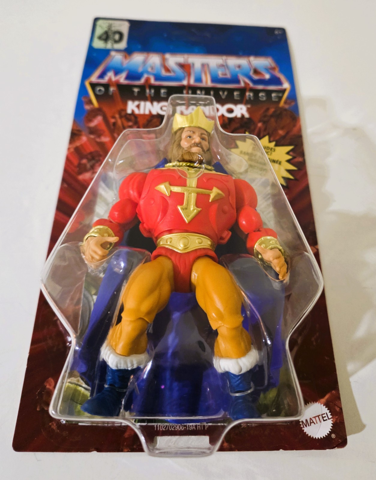 Mattel Masters of the Universe Origins KING RANDOR Sealed NEW Unpunched