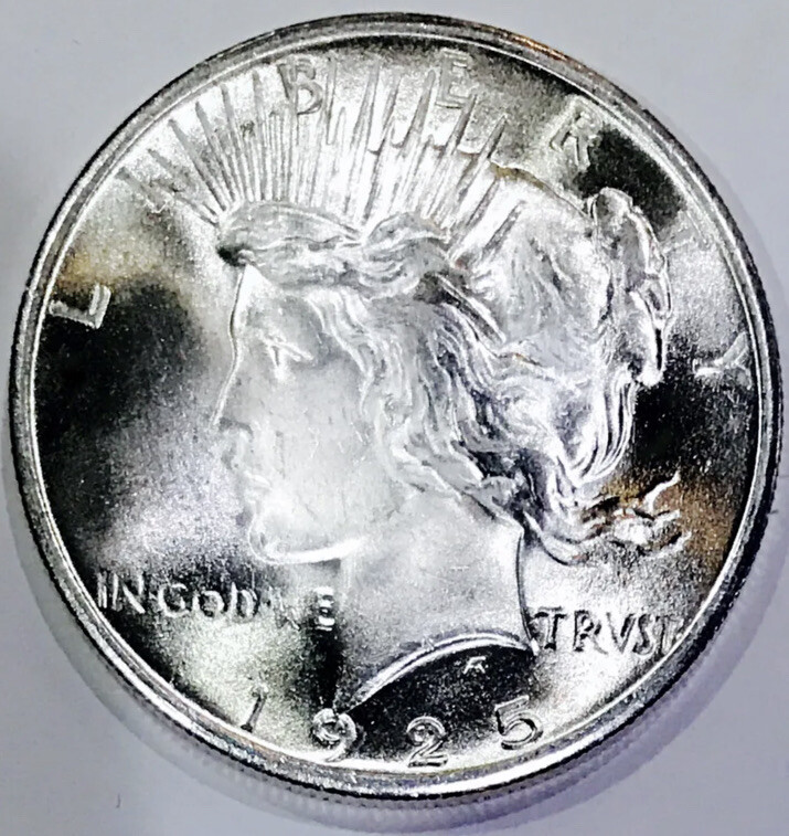 ⭐️1925 P PEACE DOLLAR⭐️FLAWLESS⭐️SUPERB GEM BU+++⭐️CAKED ON LUSTER⭐️WOW⭐️