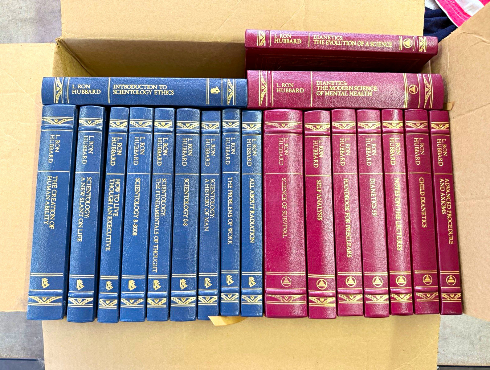 L. Ron Hubbard Dianetics & Scientology Assorted Hardcover Leather Bound Lot L. Ron Hubbard Dianetics & Scientology Assorted Hardcover Leather Bound Lot