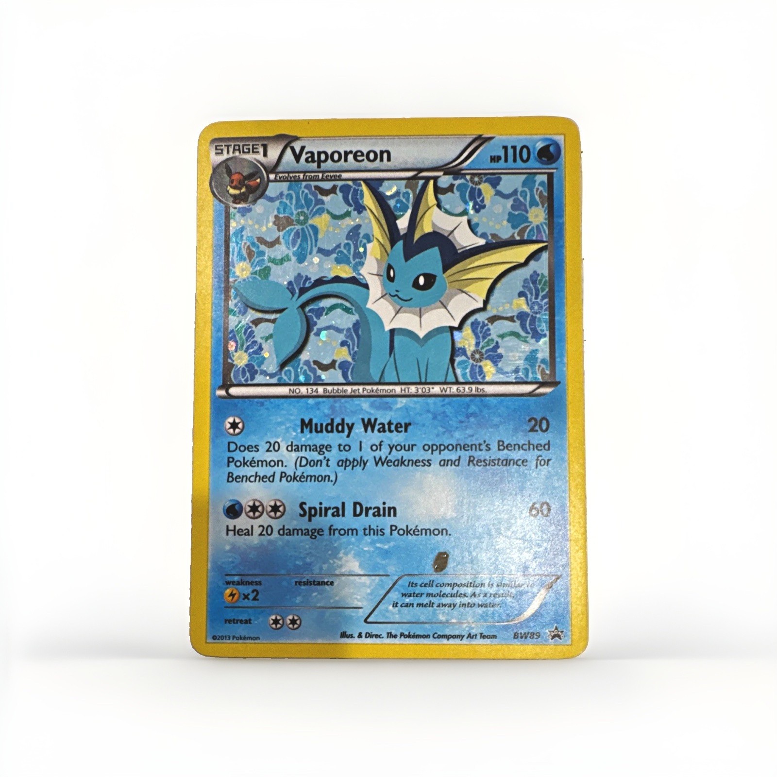 The Pokémon Company Vaporeon BW89 Black & White Promo Holo 110 HP 2013