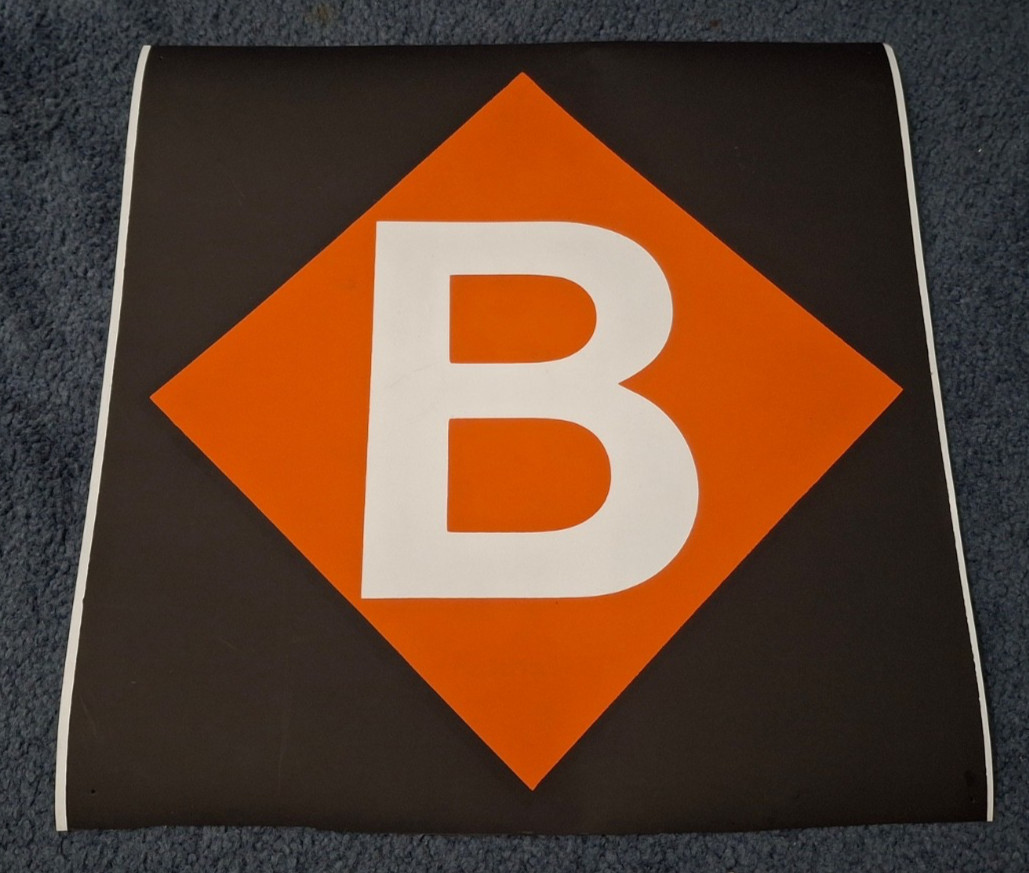 R27/R30 NYC Redbird Subway Rollsign Bullet | Diamond B Brooklyn Brighton Transit