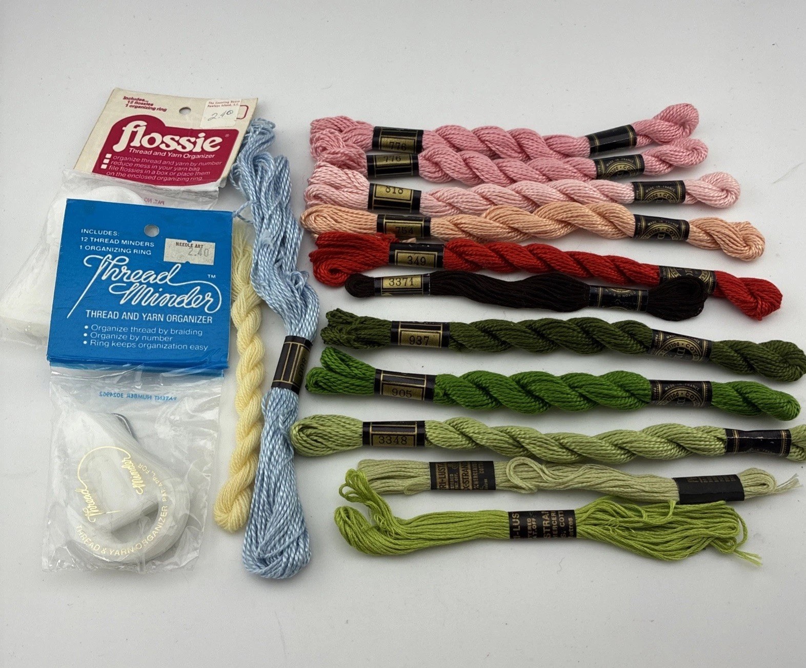 Dollfus Mieg &Cie DMC Embroidery Thread Skeins Lot of 13 Plus Flossie+Org France