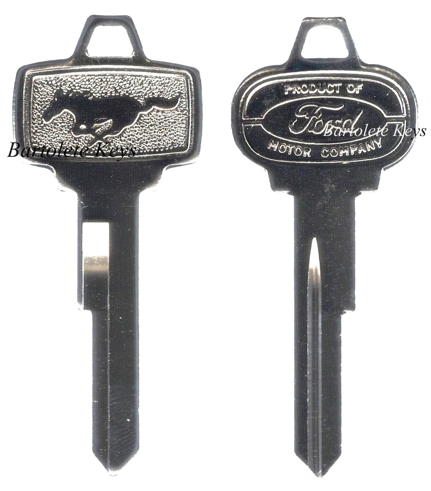 Original Old Pony Style Car Key Blank Fits 1965 1966 Ford Mustang