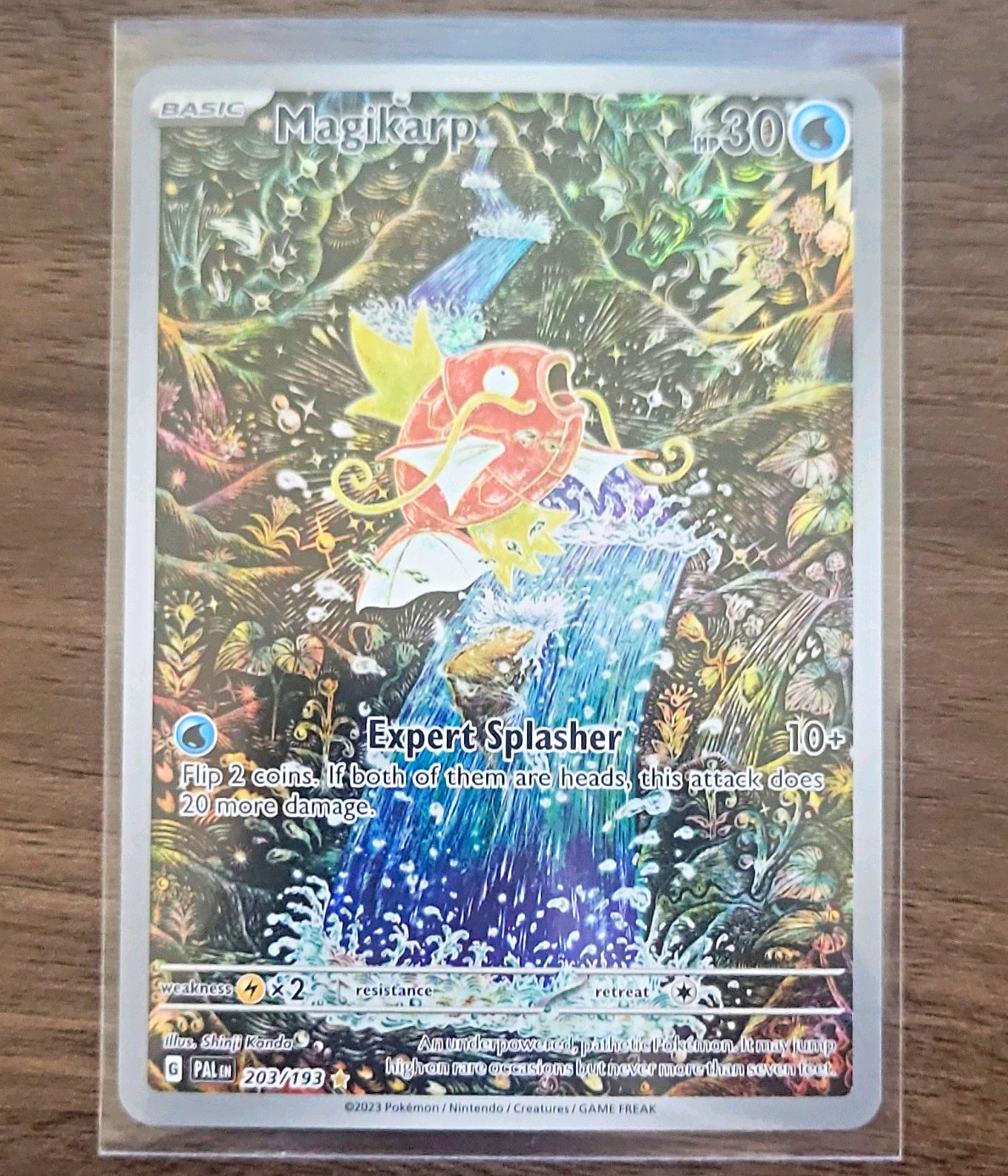 Pokemon TCG Magikarp 203/193 Paldea Evolved Illustration Rare Full Art Holo
