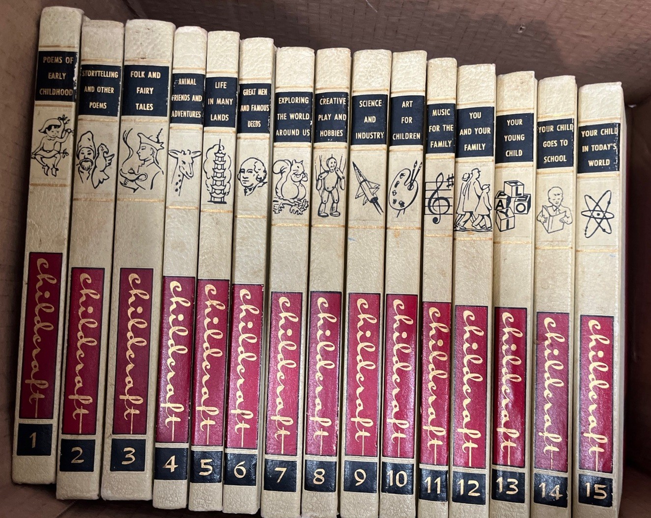 Vintage Childcraft Full Complete Book Set 1-15  1960