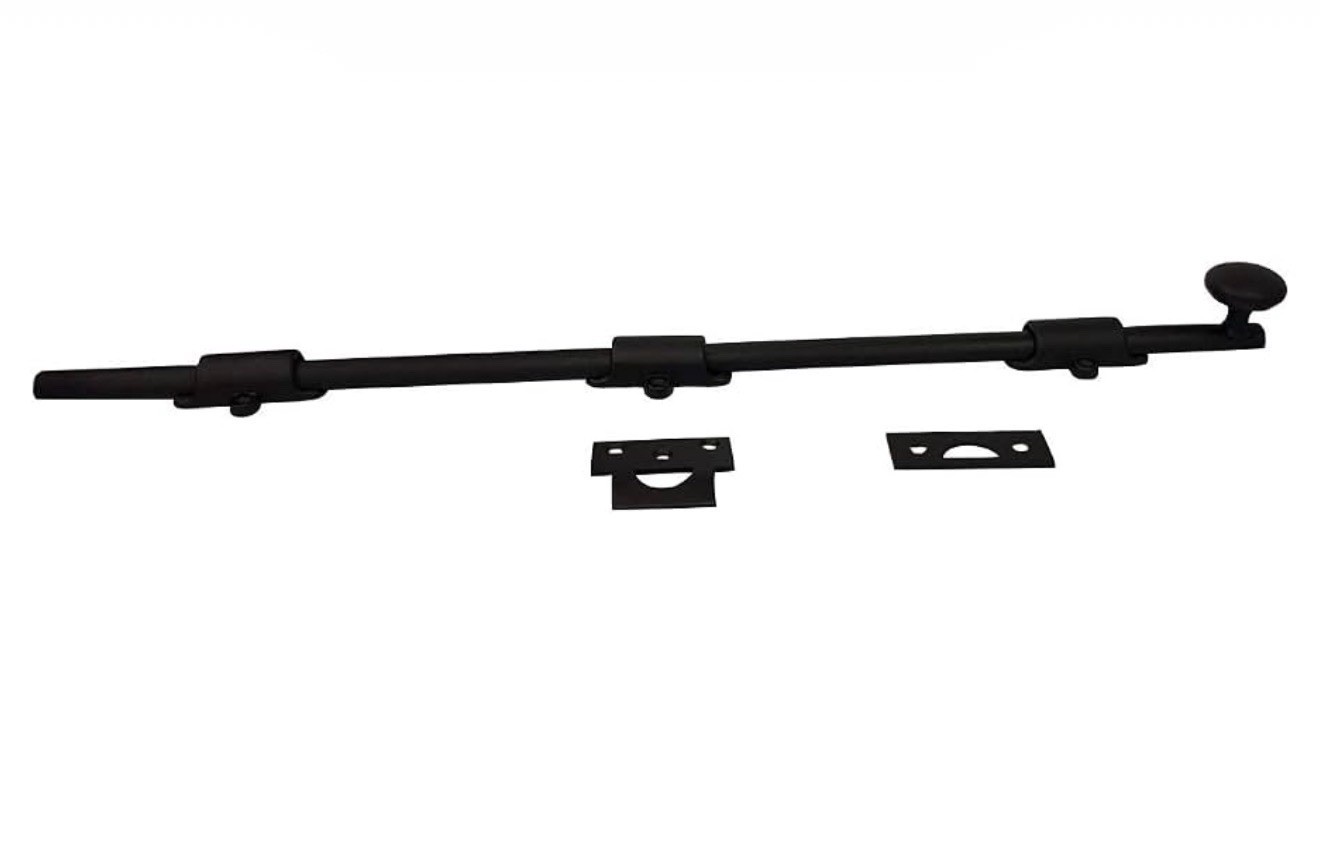 QCAA Solid Brass Dutch Door Bolt 42” – Matte Black, 1 Pack QCAA Solid Brass Dutch Door Bolt 42” – Matte Black, 1 Pack
