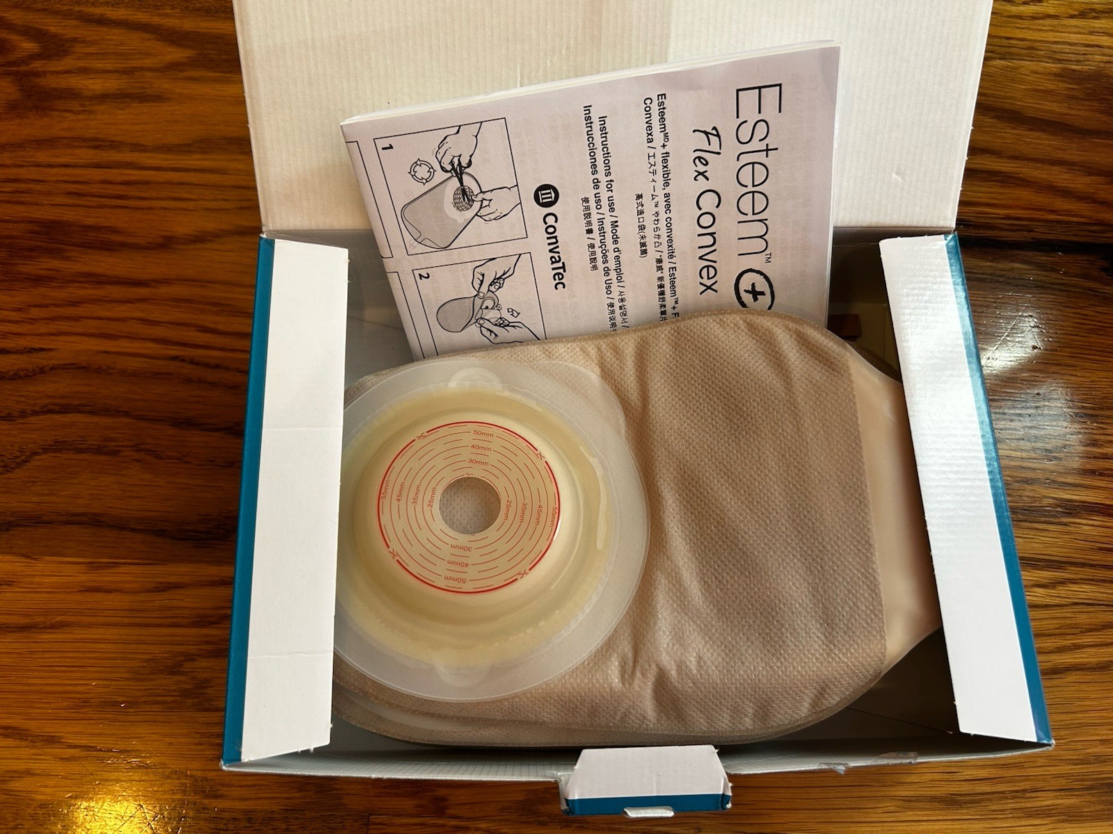 ConvaTec Esteem 422159 Convex One-Piece Drainable Pouch Cut-To-Fit x10