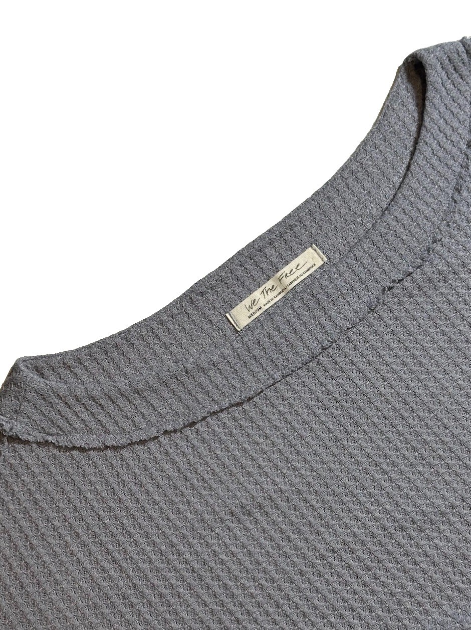 Free People We The Free North Short Thermal Tunic in Storm Grey SZ M Free People We The Free North Short Thermal Tunic in Storm Grey SZ M