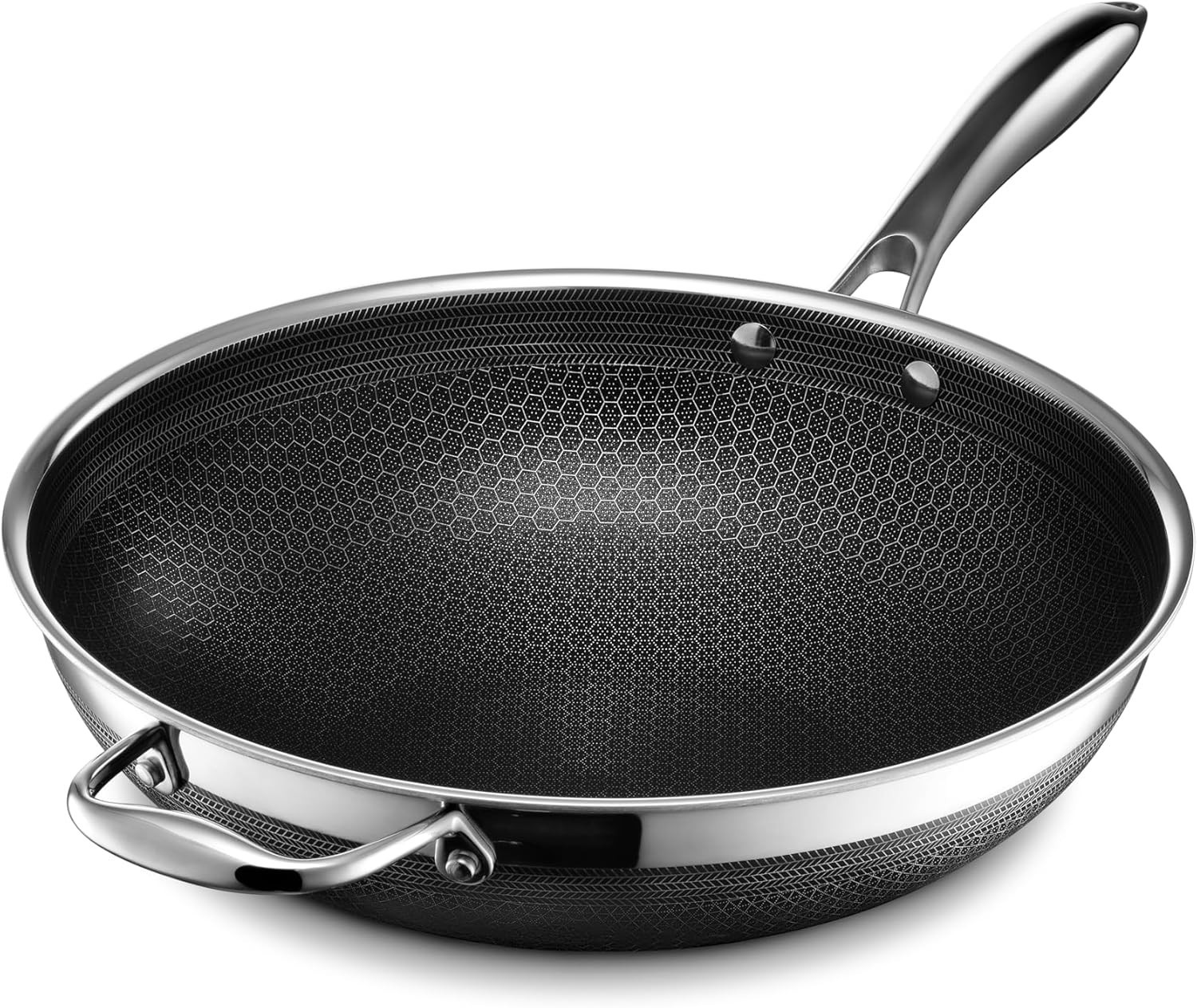 Hexclad Hybrid Cookware Stainless Steel Pan Nonstick 12\