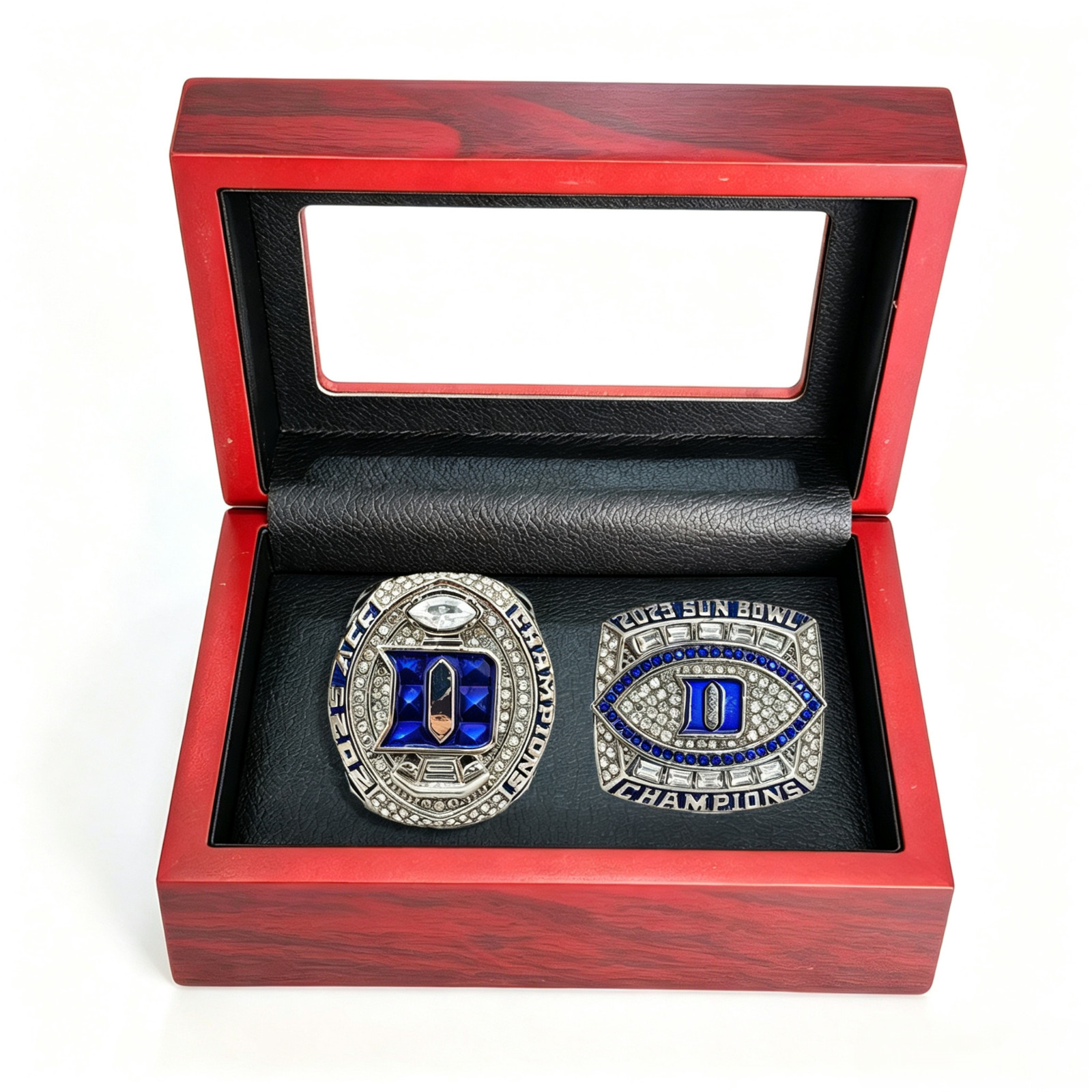 2025 Duke Blue Devils and Sun Bowl National Championship Rings Set W Box