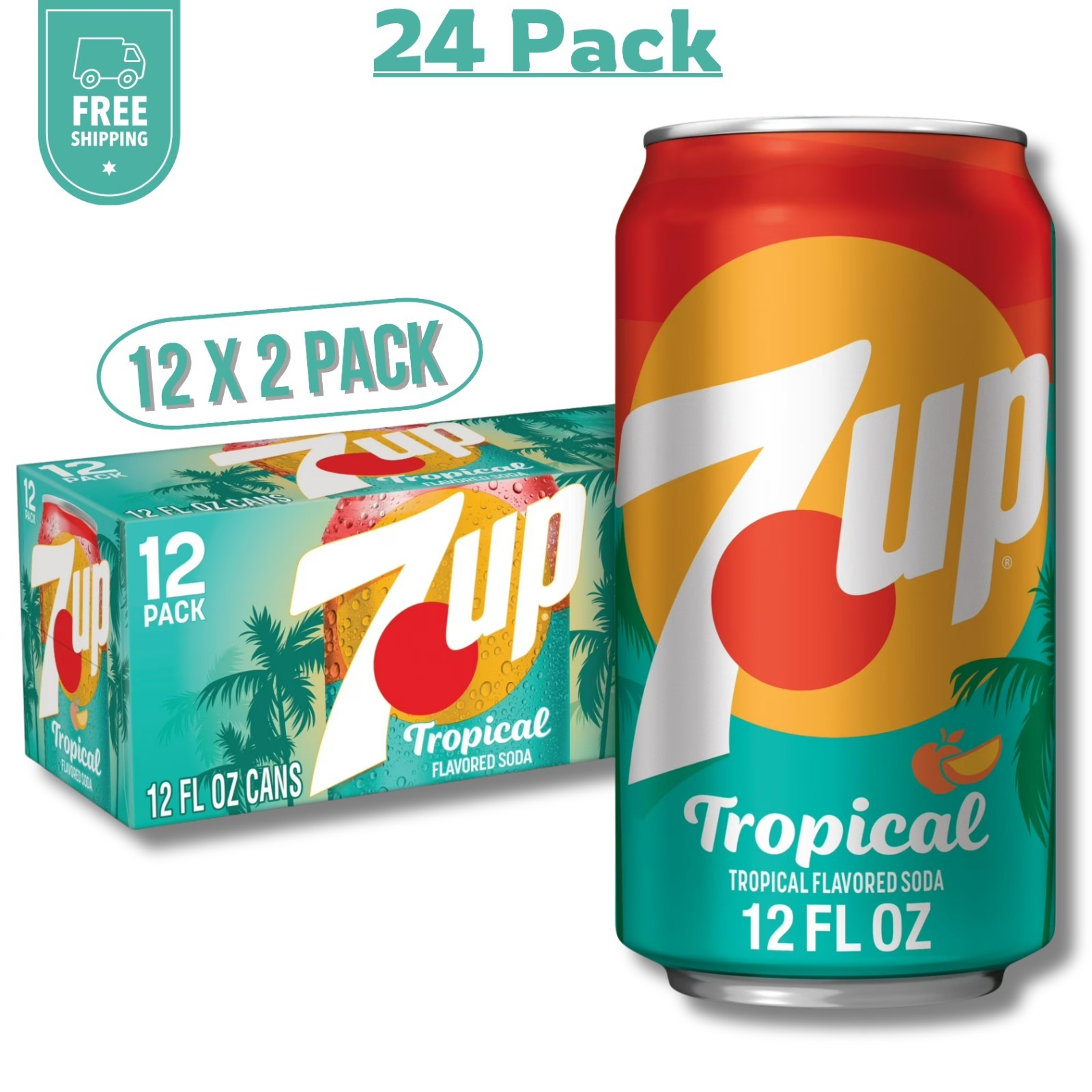 7UP Tropical Caffeine Free Lemon Lime Mango Peach Soda Pop, 12 Fl Oz, 24 Pack 7UP Tropical Caffeine Free Lemon Lime Mango Peach Soda Pop, 12 Fl Oz, 24 Pack