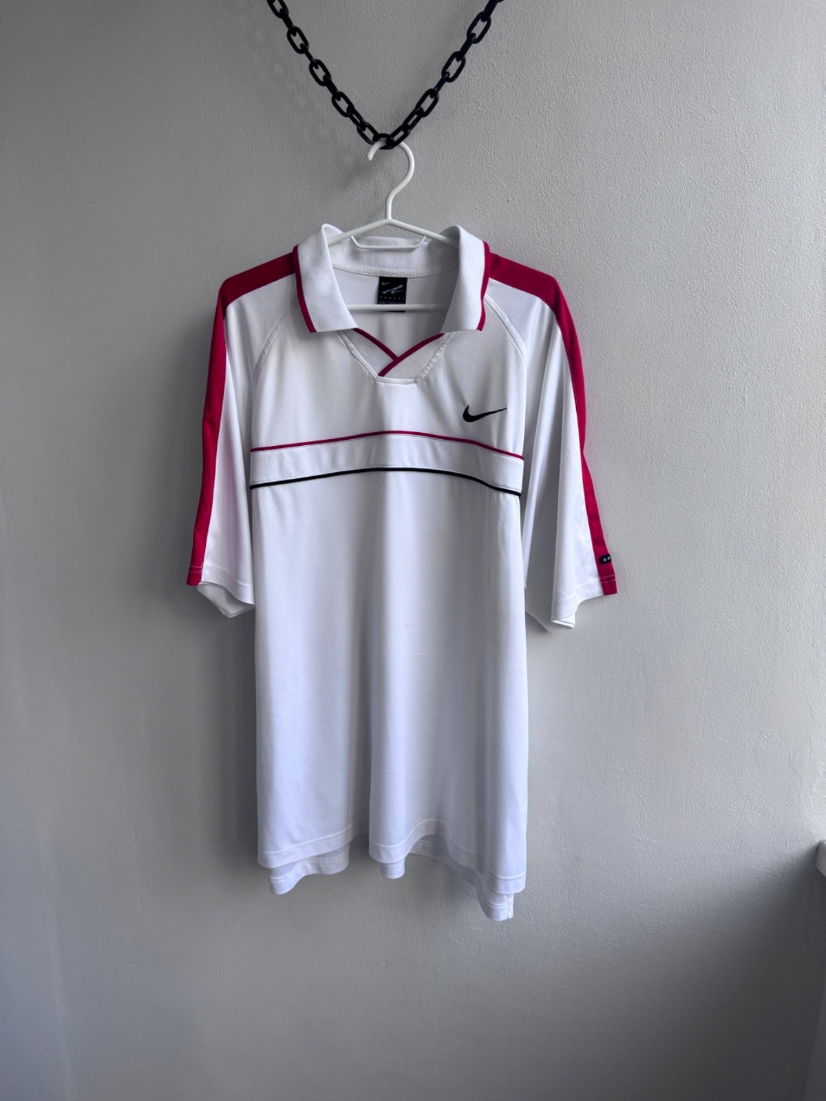 Andre Agassi Vintage 90\'s Nike Challenge Court Shirt Tennis Polo Jersey Size XL