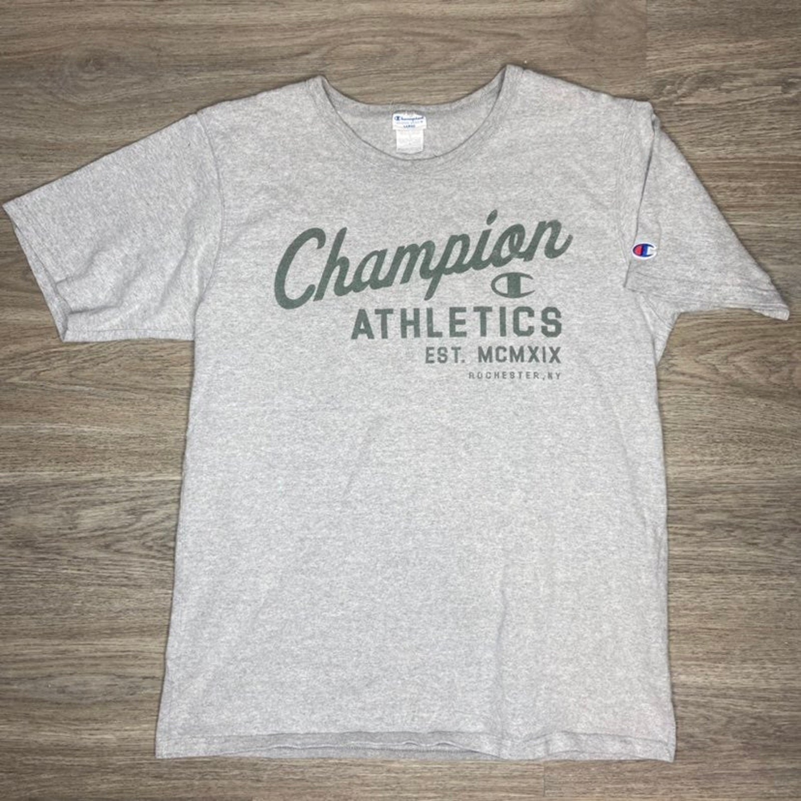 Vintage Men\'s Grey Reverse Weave Champion Tee Shirt (L) Vintage Men\'s Grey Reverse Weave Champion Tee Shirt (L)