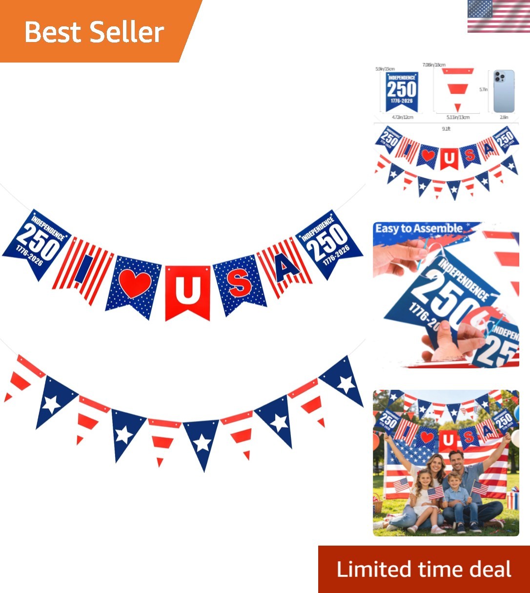 Happy Independence Day Patriotic Decorations Red White Blue Cardstock, Reusab... Happy Independence Day Patriotic Decorations Red White Blue Cardstock, Reusab...