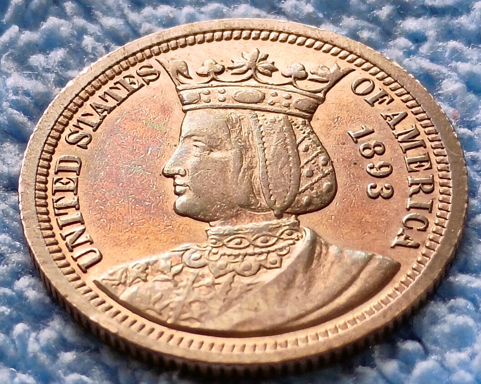 1893 Isabella Commemorative Us Quarter HIGH GRADE BEAUTIFULLY TONED TONING