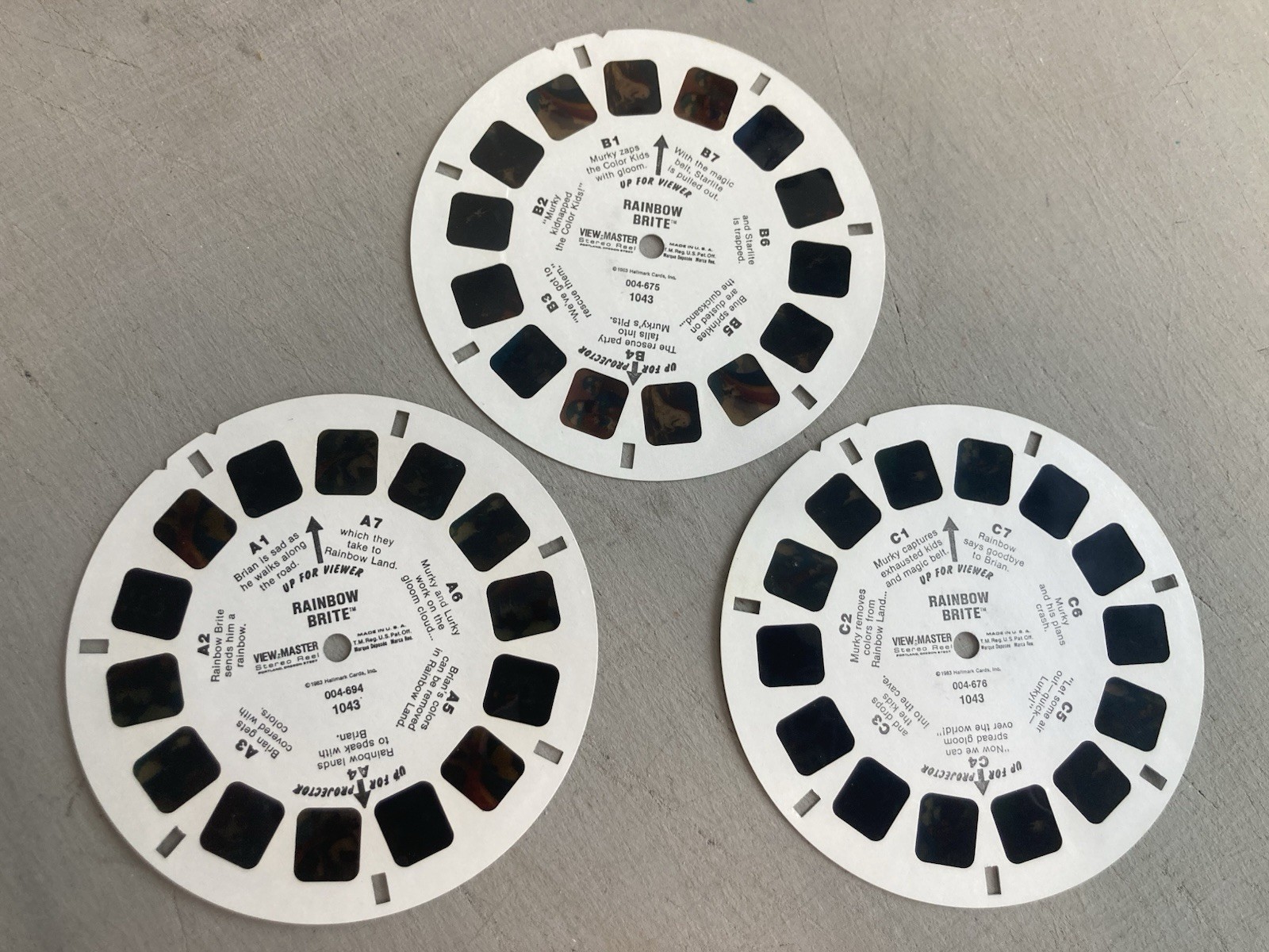 VINTAGE 1983 VIEW-MASTER RAINBOW BRITE 3 REELS SET OF 21 3D PICS VINTAGE 1983 VIEW-MASTER RAINBOW BRITE 3 REELS SET OF 21 3D PICS