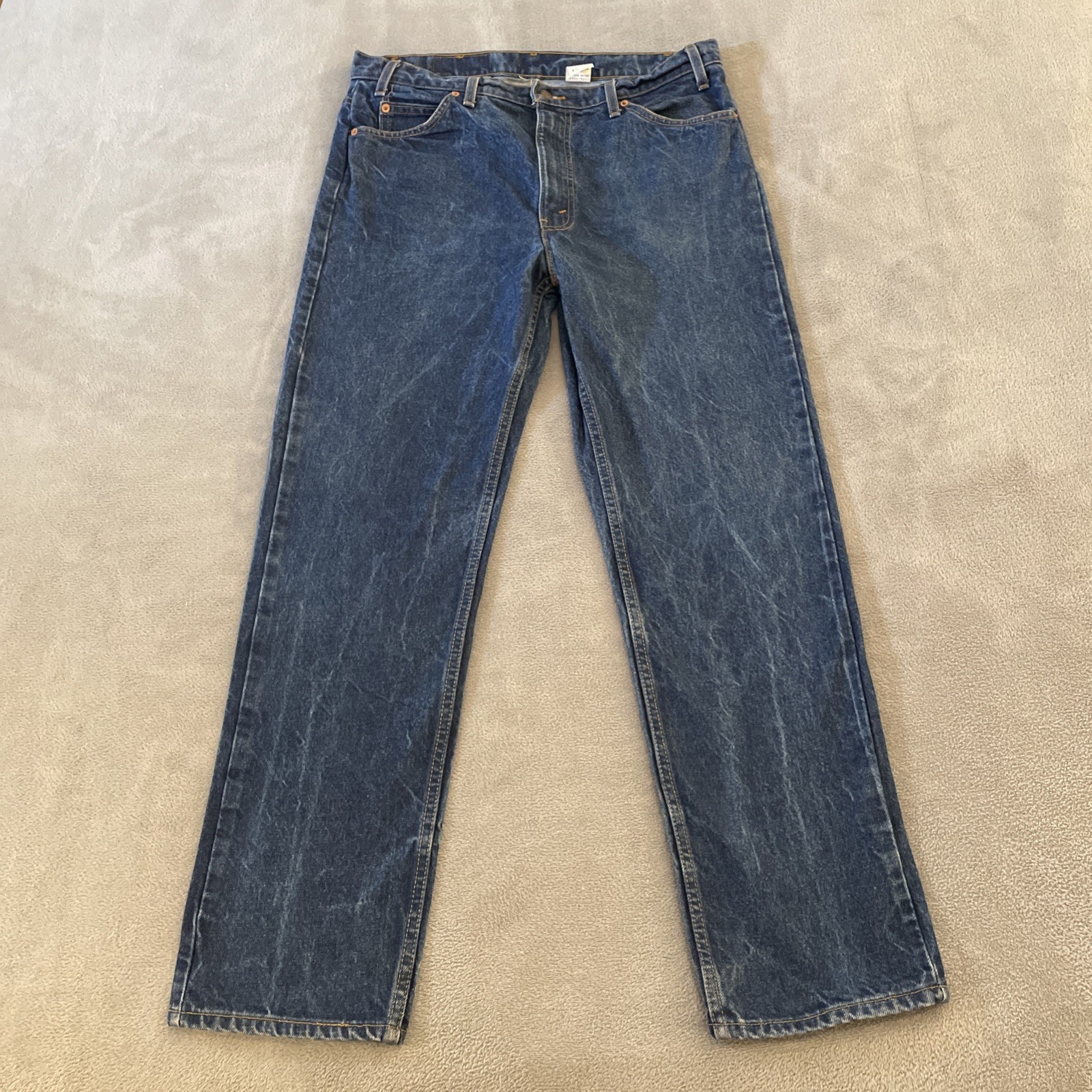 Vintage Levis 505 Jeans Men\'s 36x32 Straight Leg Orange Tab Regular USA Marbled