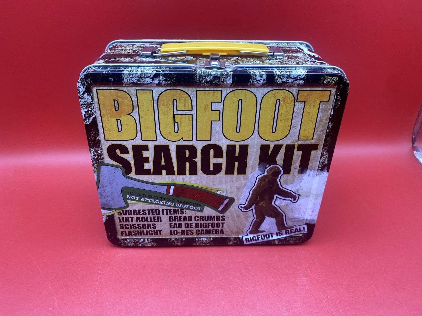 Bigfoot Lunchbox - Search Kit Vinyl Wrapped - Tin Metal Lunchbox + Free Magnet