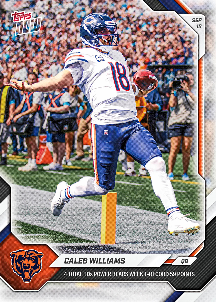 Caleb Williams 2026 NFL Topps NOW Card 11 Presale