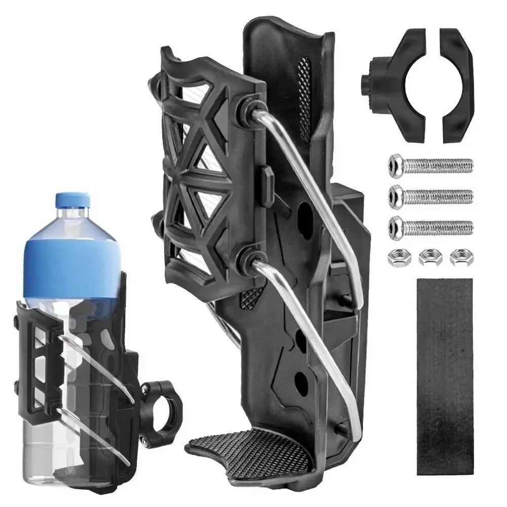 Universal Motorcycle Cup Holder Handlebar Drink Water Bottle Mount 32-77mm