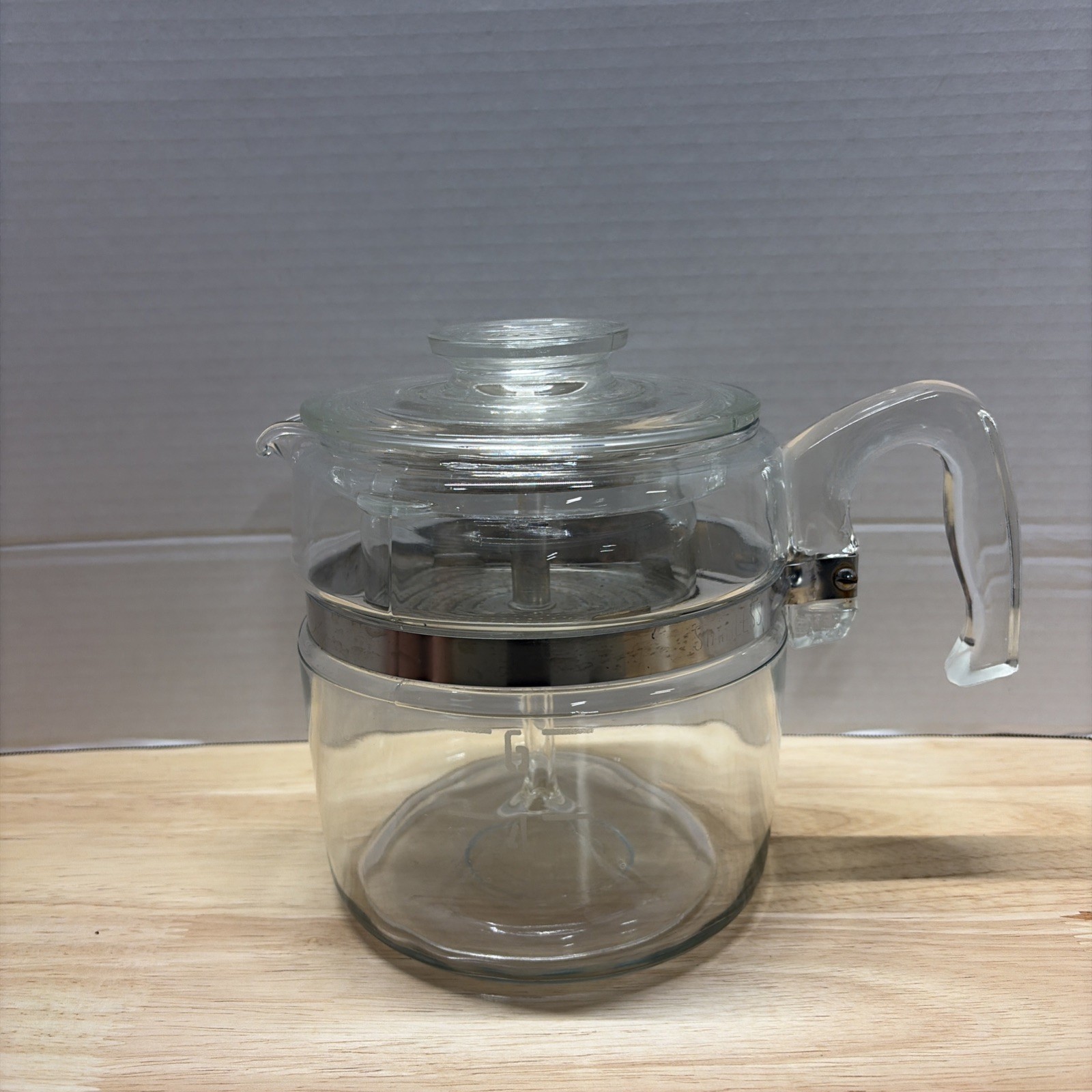 Vintage Pyrex Flameware 6 Cup Glass Coffee Percolator 7756 Excellent Complete