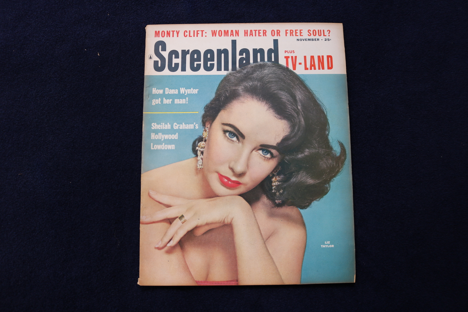 1956 NOVEMBER SCREENLAND MAGAZINE - ELIZABETH TAYLOR COVER - E 12841 1956 NOVEMBER SCREENLAND MAGAZINE - ELIZABETH TAYLOR COVER - E 12841