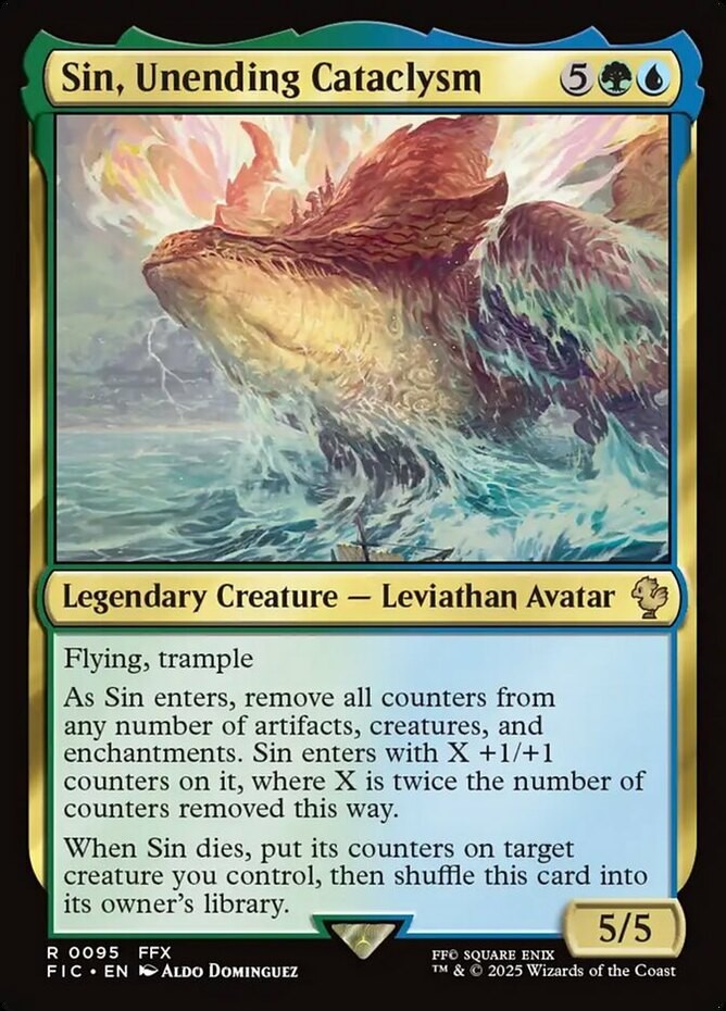 x1 Sin, Unending Cataclysm R MTG Commander: Final Fantasy M/NM, English