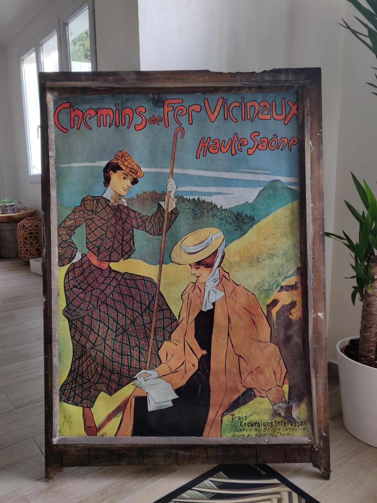 POSTER Ferdinand Mifliez MISTI 1903 Chemins de fer Vicinaux Haute Saône poster